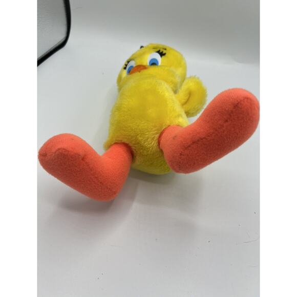 Vintage Tweety Bird Plush Stuffed Animal Looney Tunes Yellow Orange Feet 12” - Picture 4 of 6